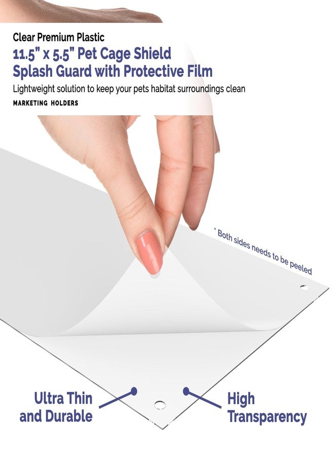 Pulse Brands Urine Scatter Guard (8 Pack) for Cage - Clear and Bendable - Keep Bedding and Litter in Cage - Used for Guinea Pigs, Hedgehogs, Hamsters, Chinchillas, Rabbits, Reptiles and Other Small Animals - Image 5